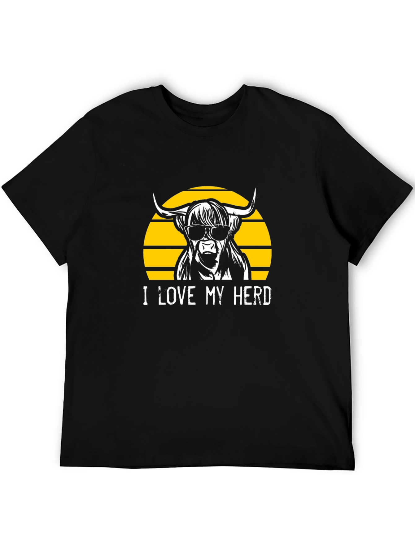 I Love My Herd Black T-Shirt