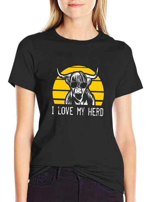 I Love My Herd Black T-Shirt