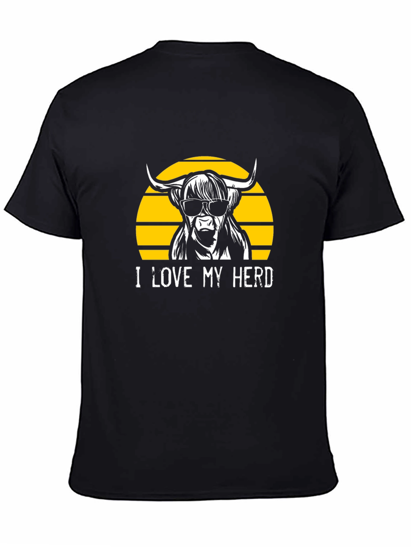 I Love My Herd Black T-Shirt