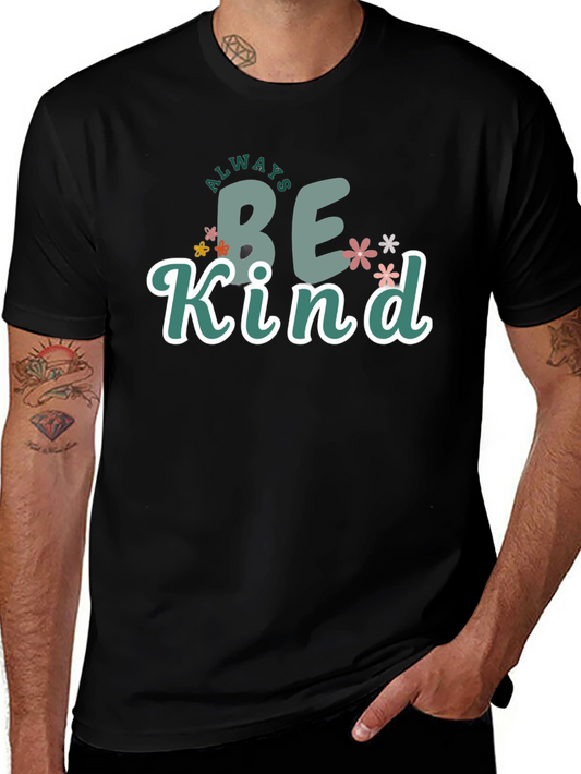 Always Be Kind Graphic Tee - Retro Style Black T-Shirt