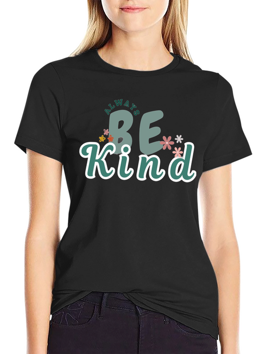 Always Be Kind Graphic Tee - Retro Style Black T-Shirt