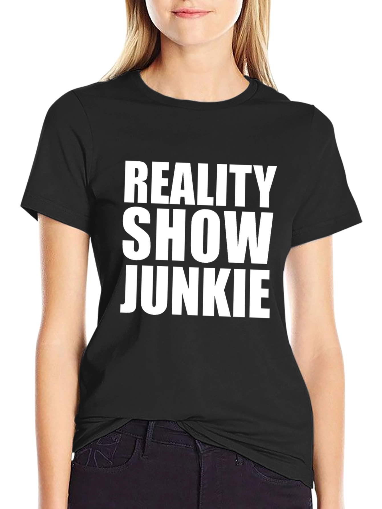 Reality Show Junkie Black T-Shirt
