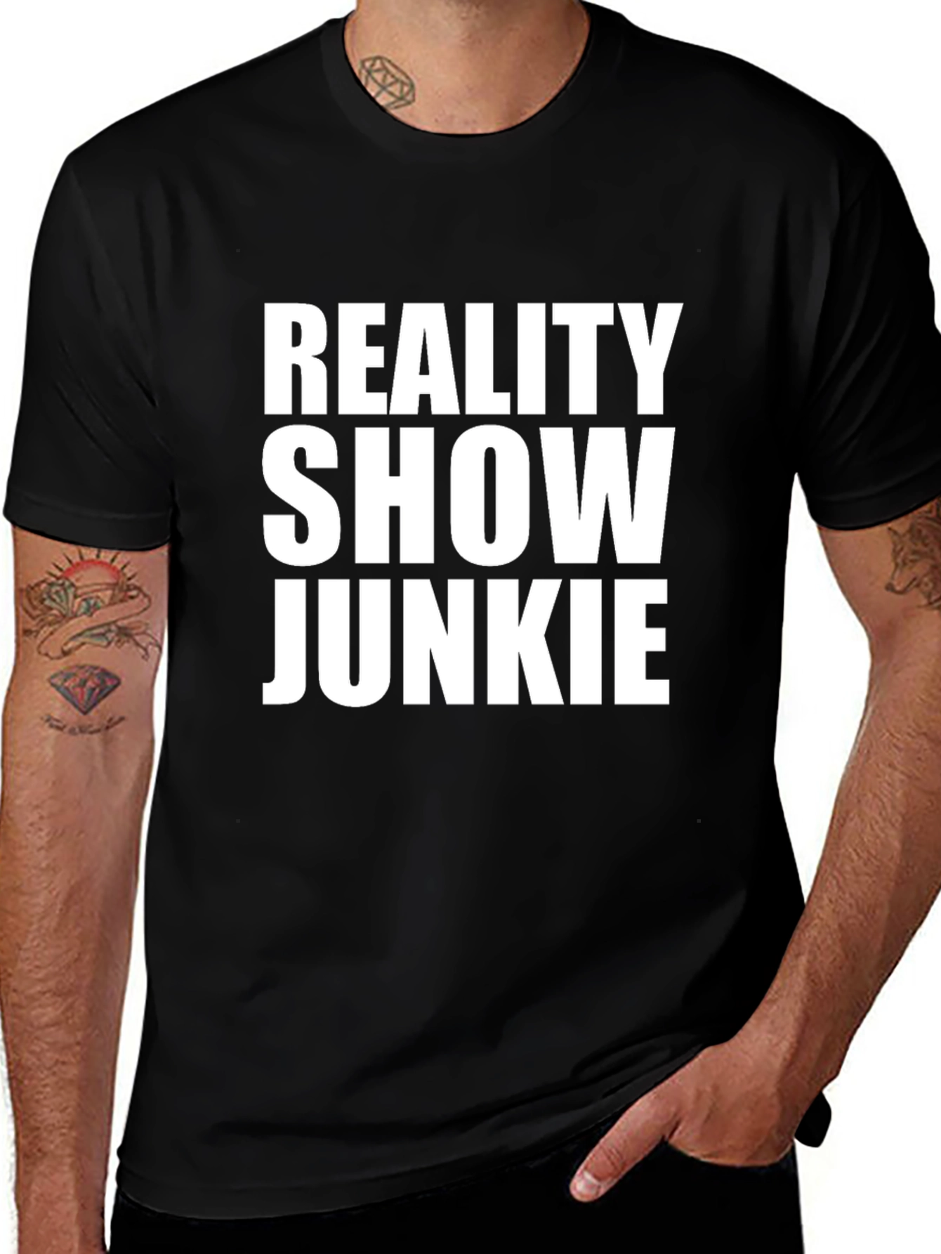 Reality Show Junkie Black T-Shirt