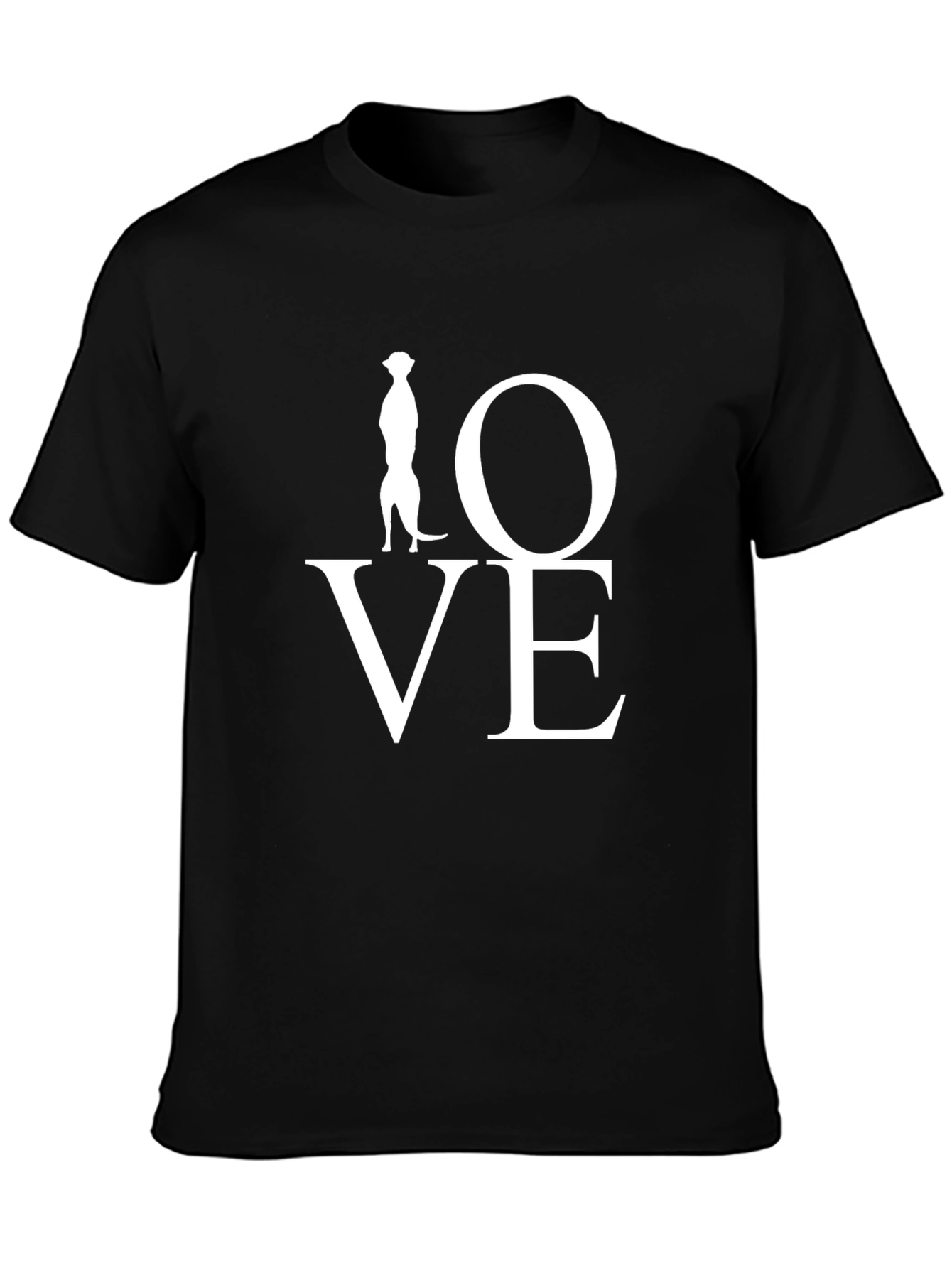 Meerkat Love Black T-Shirt