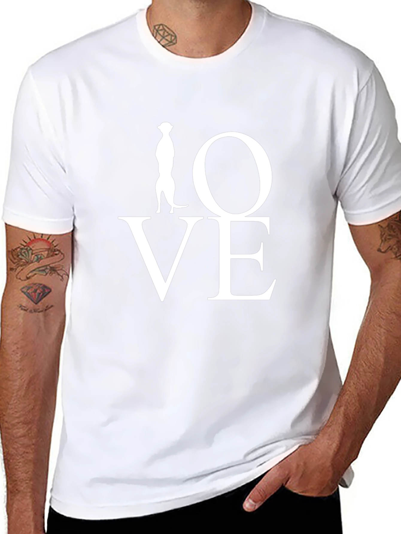 Meerkat Love Black T-Shirt