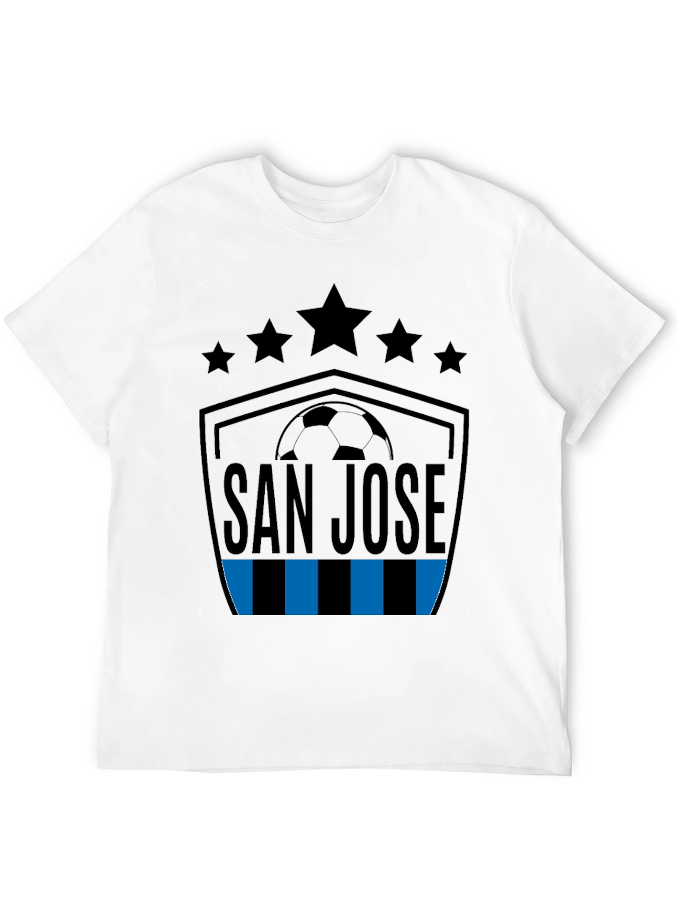 San Jose Soccer T-Shirt - Stars and Stripes Design