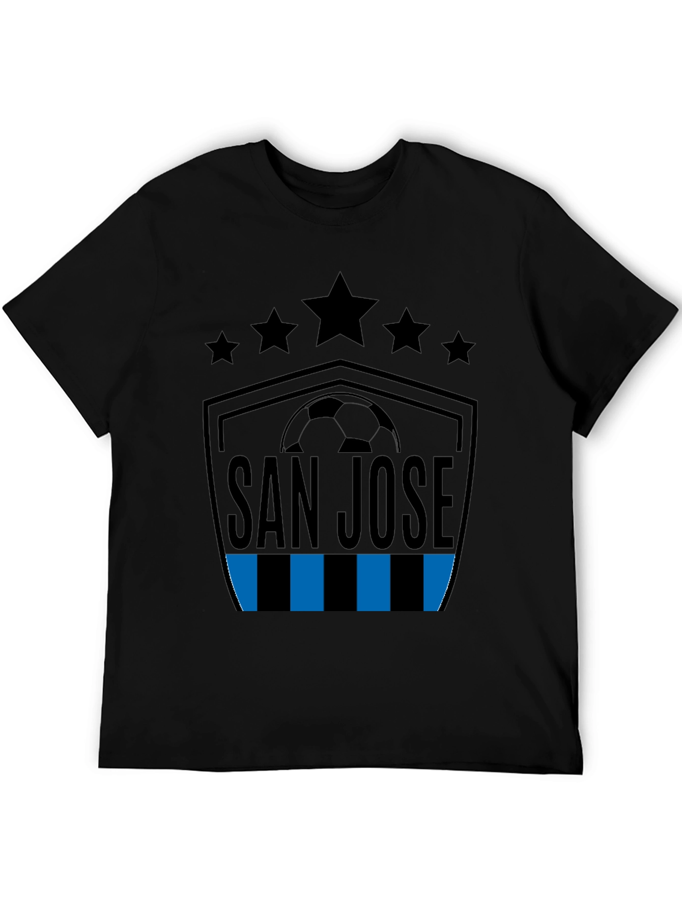 San Jose Soccer T-Shirt - Stars and Stripes Design