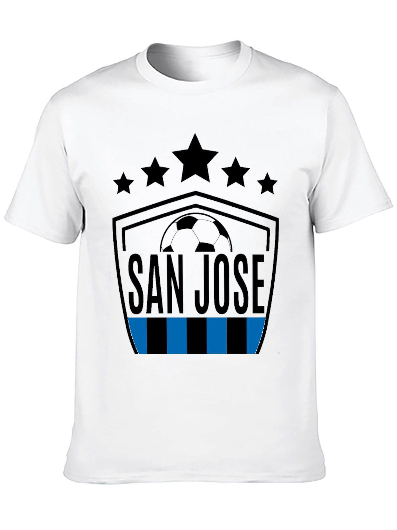 San Jose Soccer T-Shirt - Stars and Stripes Design