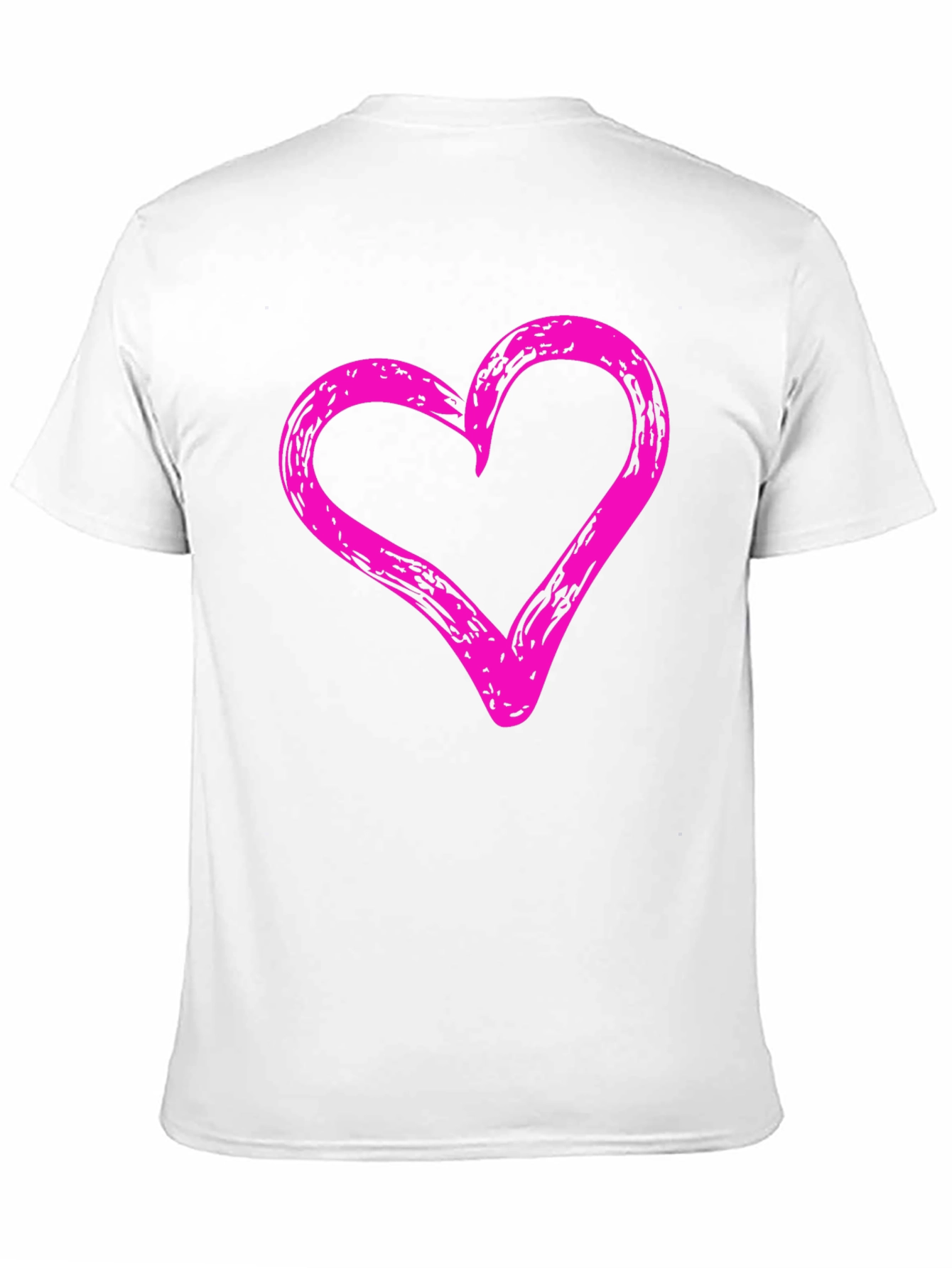 Heart Graphic Black Crew Neck T-Shirt