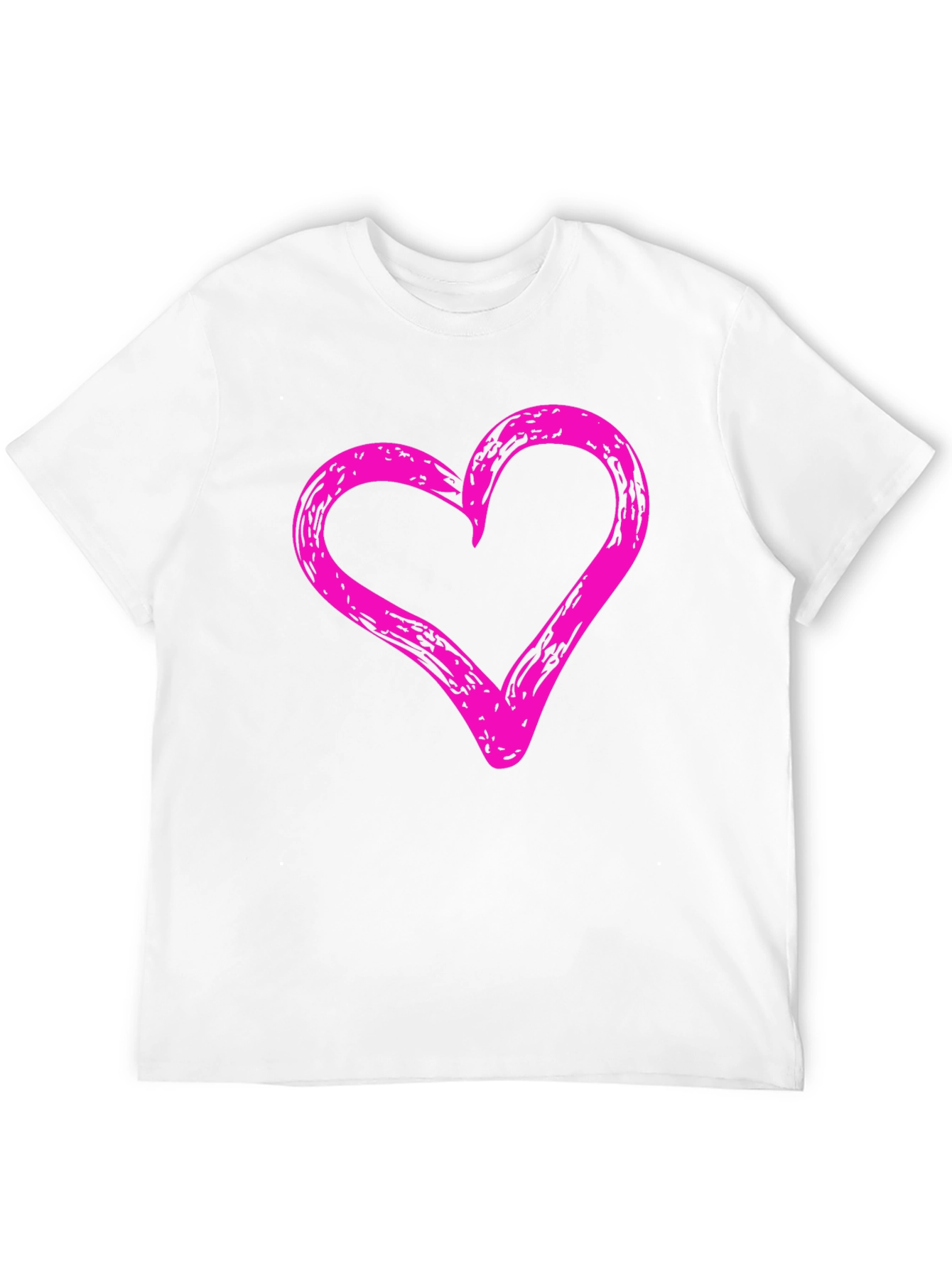 Heart Graphic Black Crew Neck T-Shirt