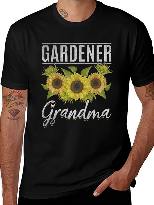 Gardener Grandma T-Shirt with Sunflower Design