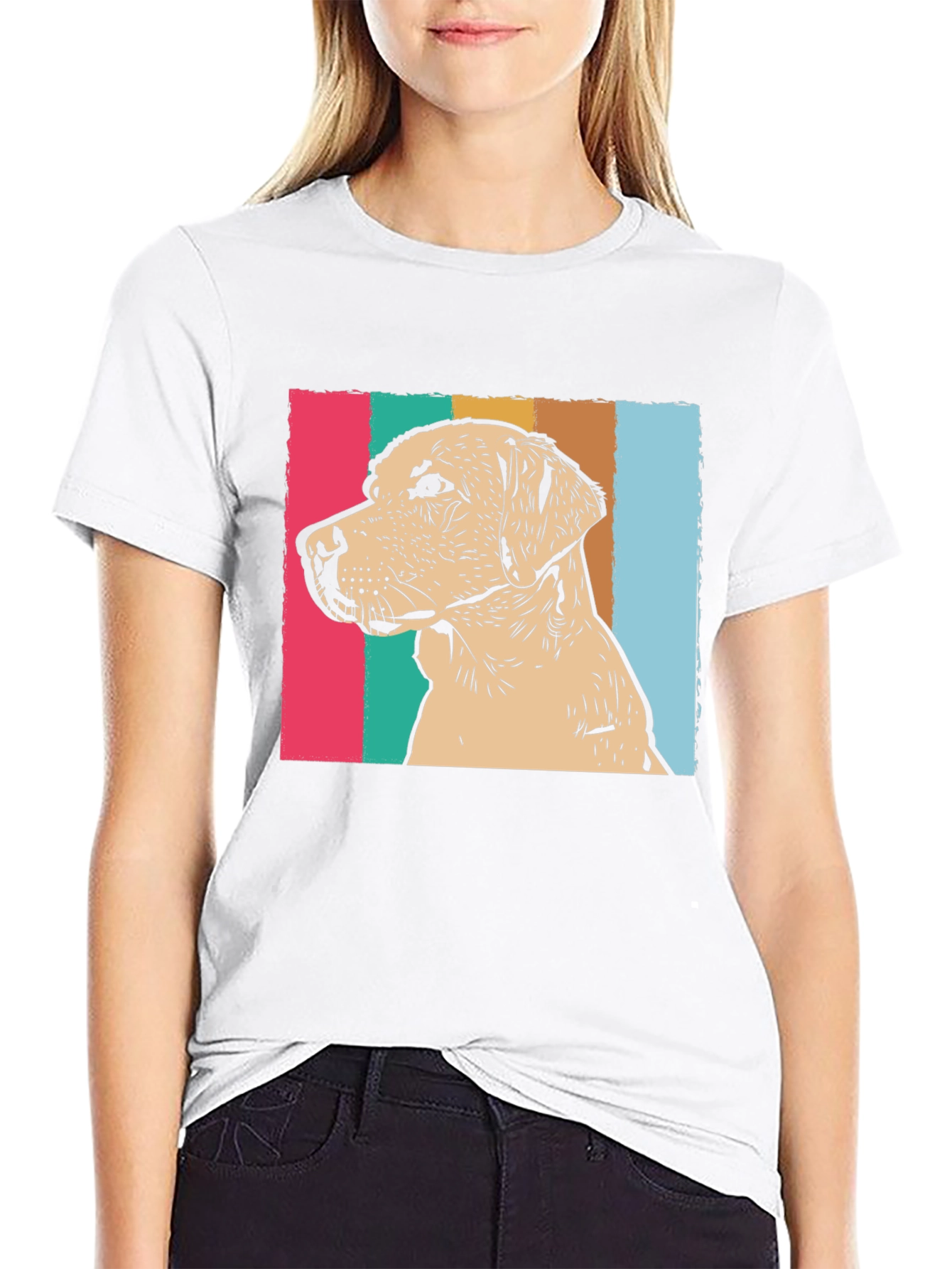 Retro Dog Graphic T-Shirt - Unisex Black Tee