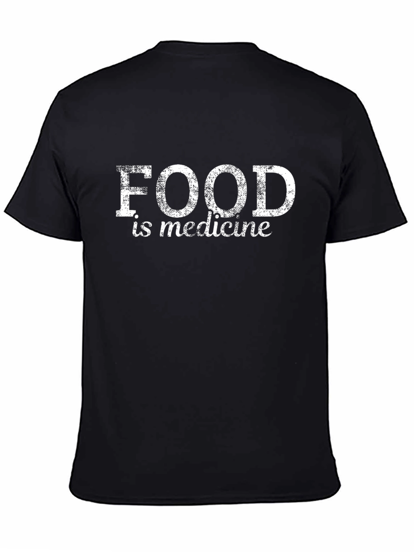 Food is Medicine Graphic Tee - Black Cotton T-Shirt