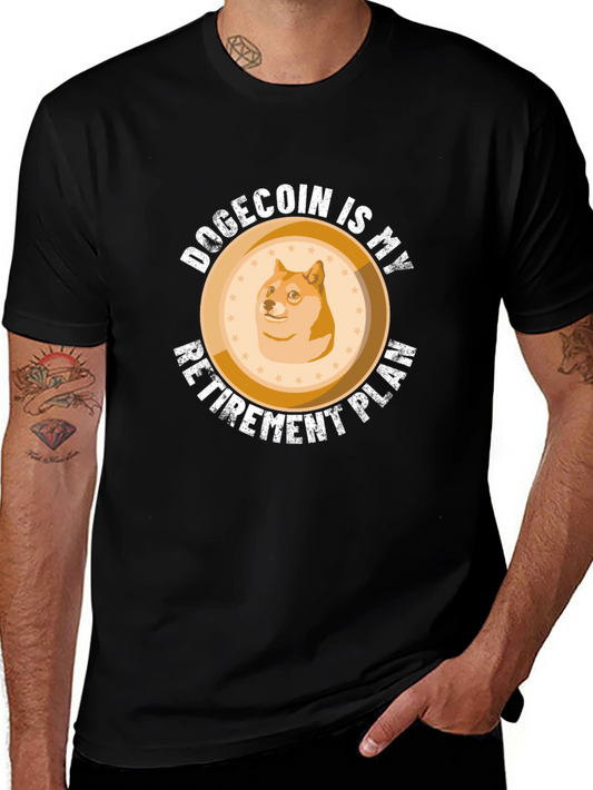 Dogecoin Retirement Plan Black T-Shirt