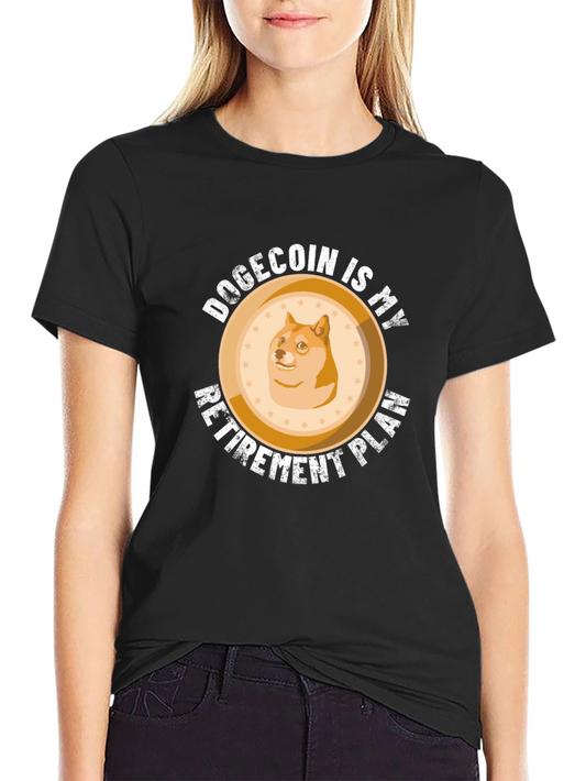 Dogecoin Retirement Plan Black T-Shirt