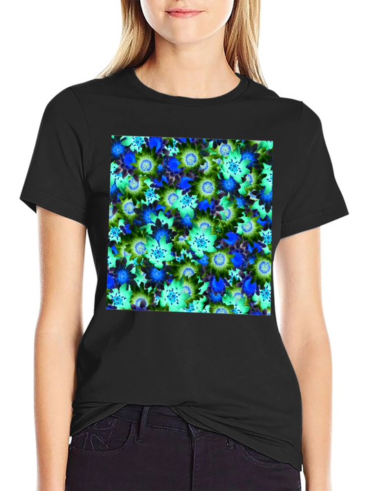 Floral Pattern T-Shirt - Vivid Design