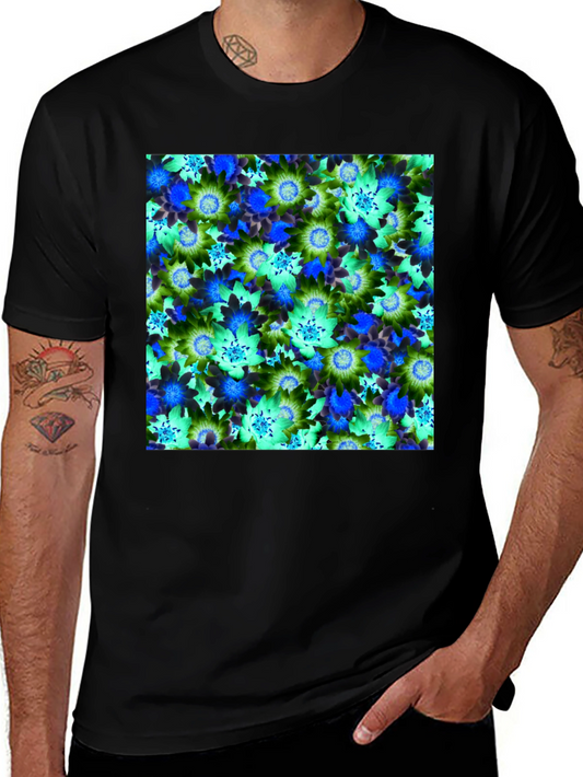 Floral Pattern T-Shirt - Vivid Design
