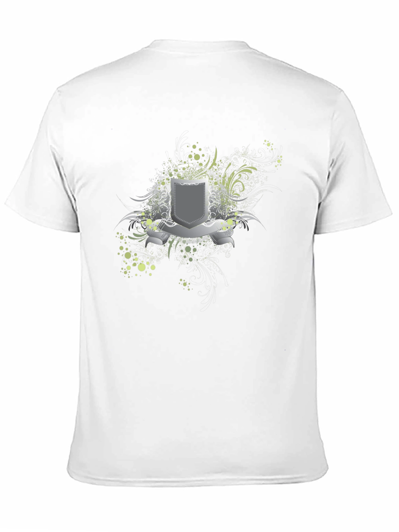 Graphic Tee: Shield Design Black T-Shirt