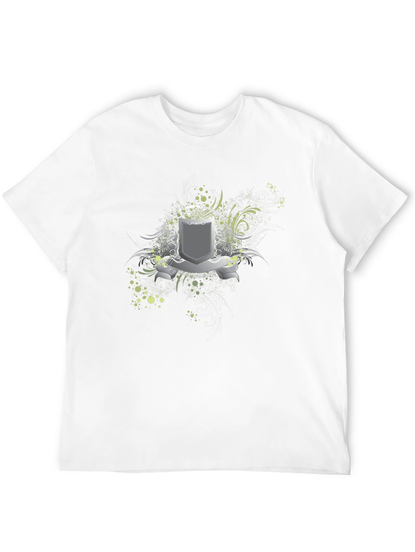 Graphic Tee: Shield Design Black T-Shirt