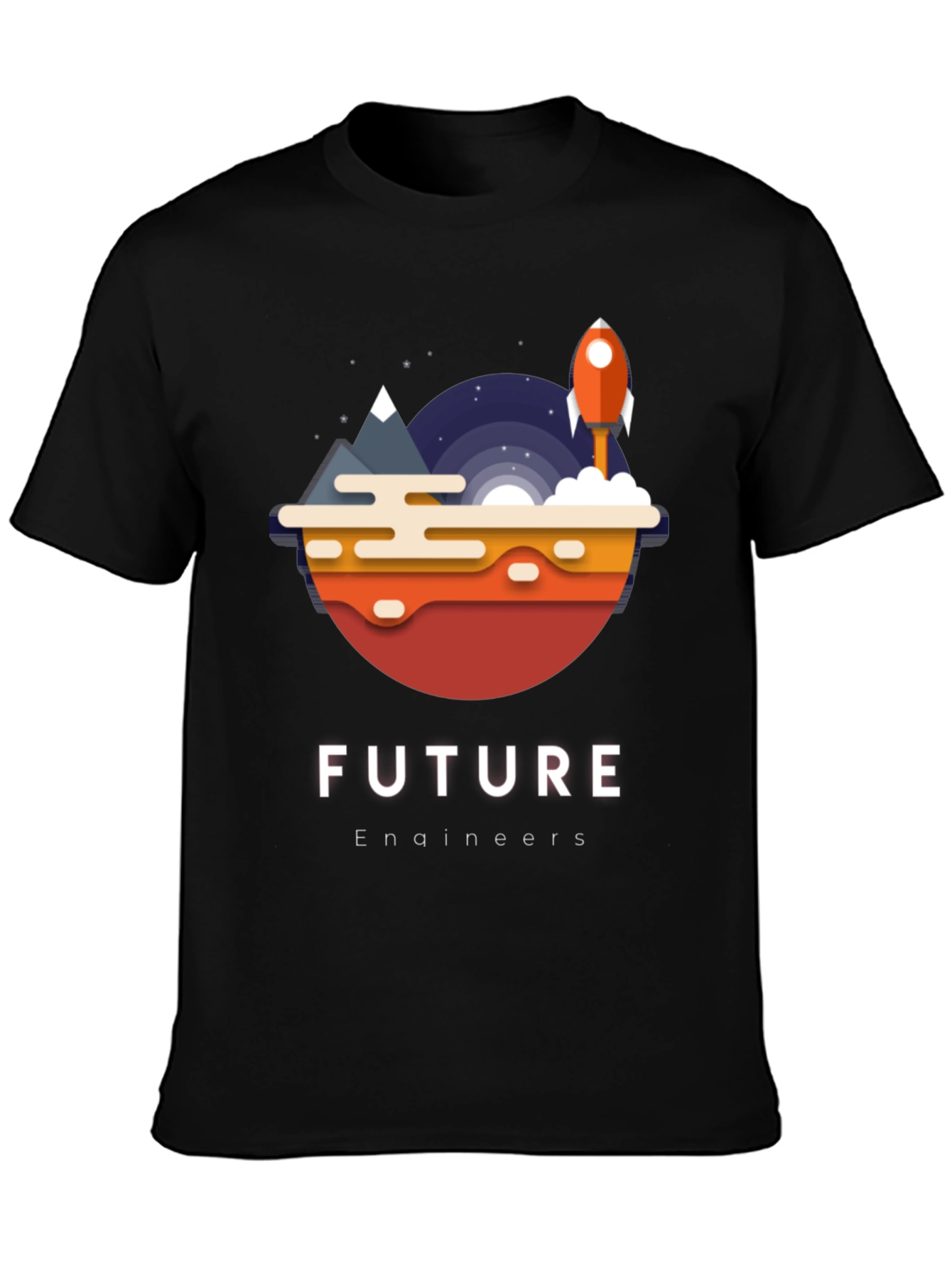 Future Engineers T-Shirt Space Rocket Design