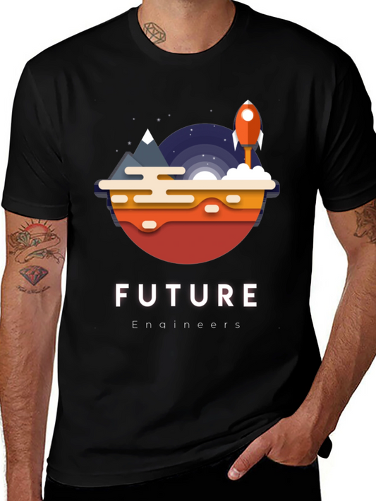 Future Engineers T-Shirt Space Rocket Design