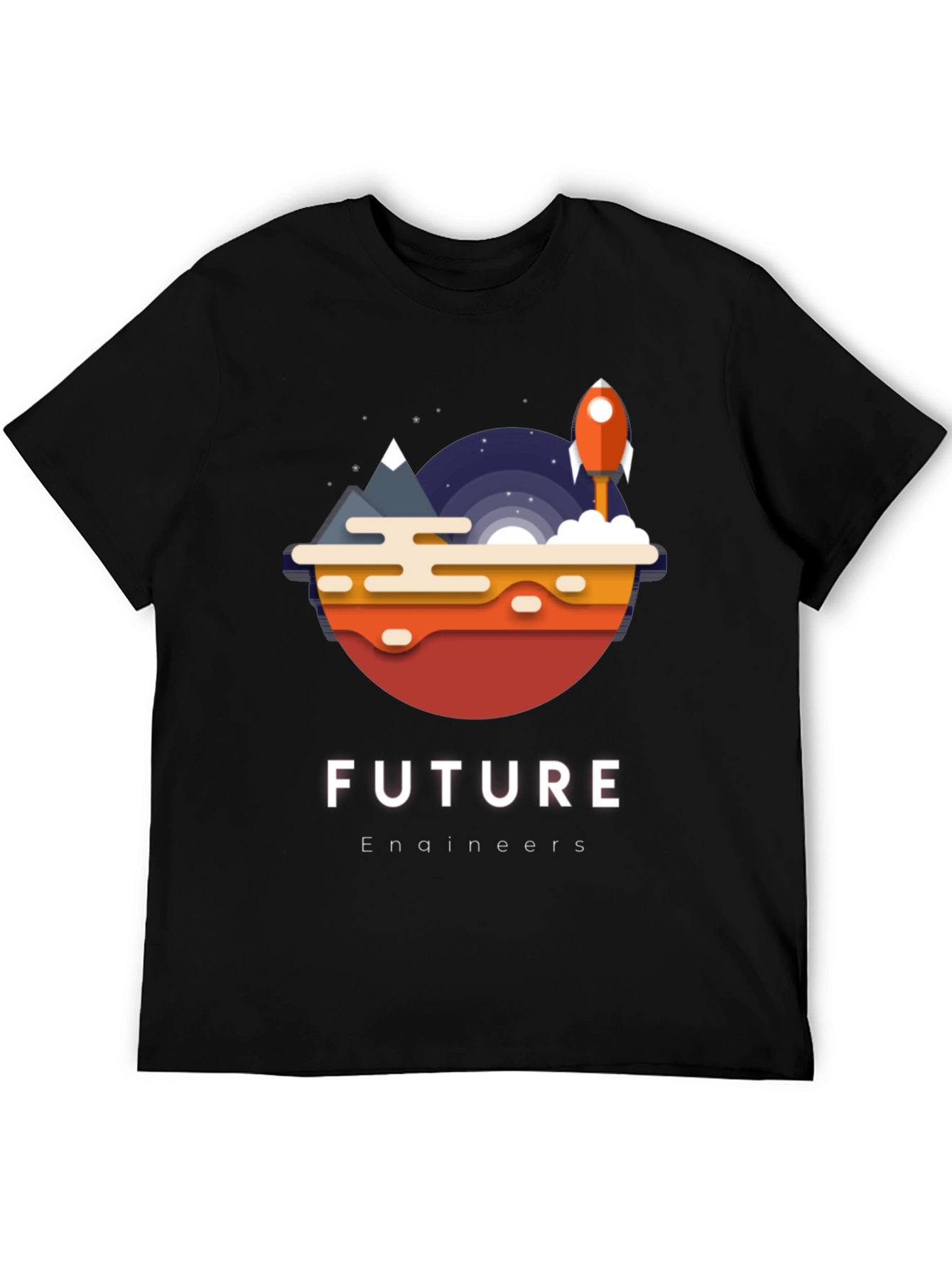 Future Engineers T-Shirt Space Rocket Design