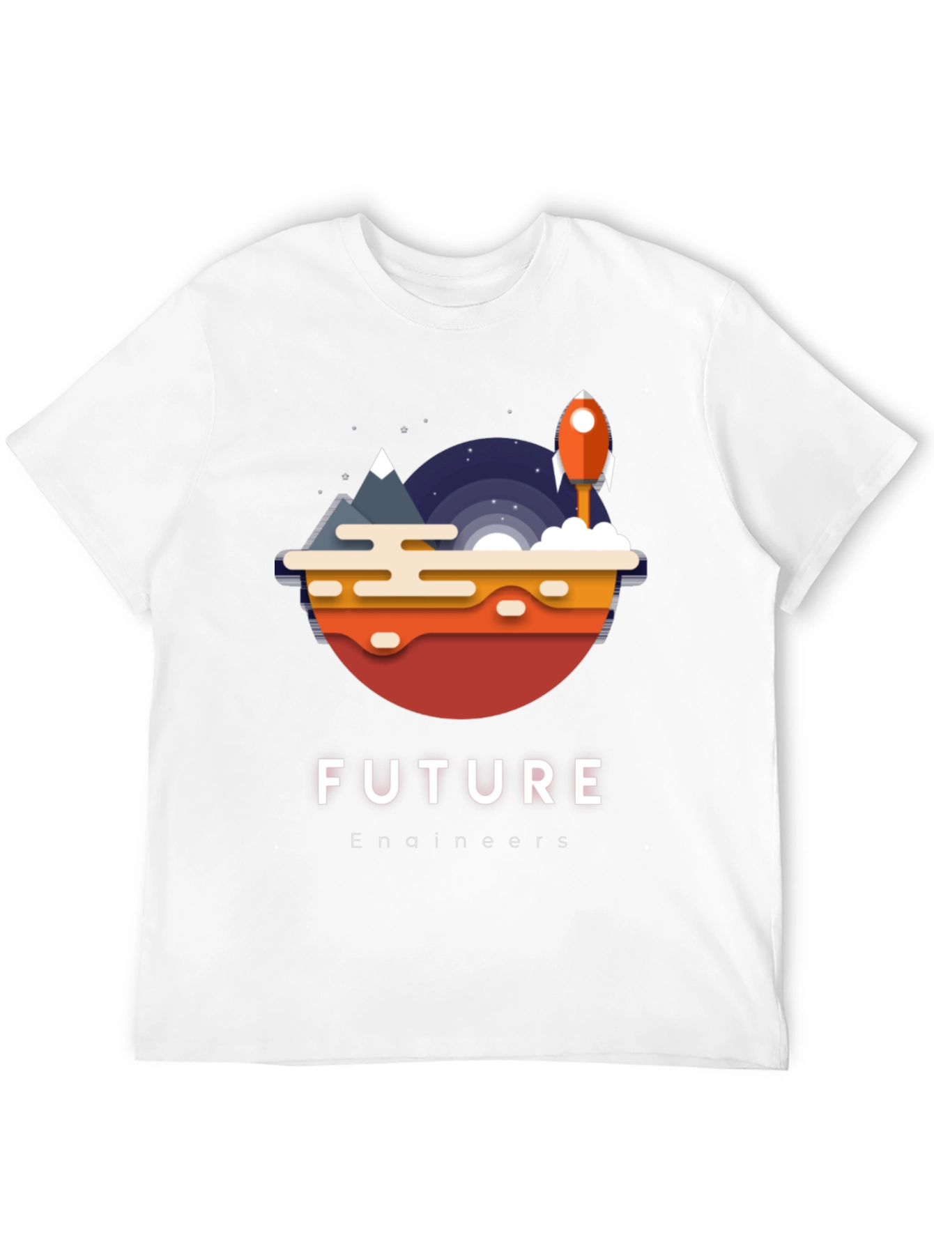 Future Engineers T-Shirt Space Rocket Design