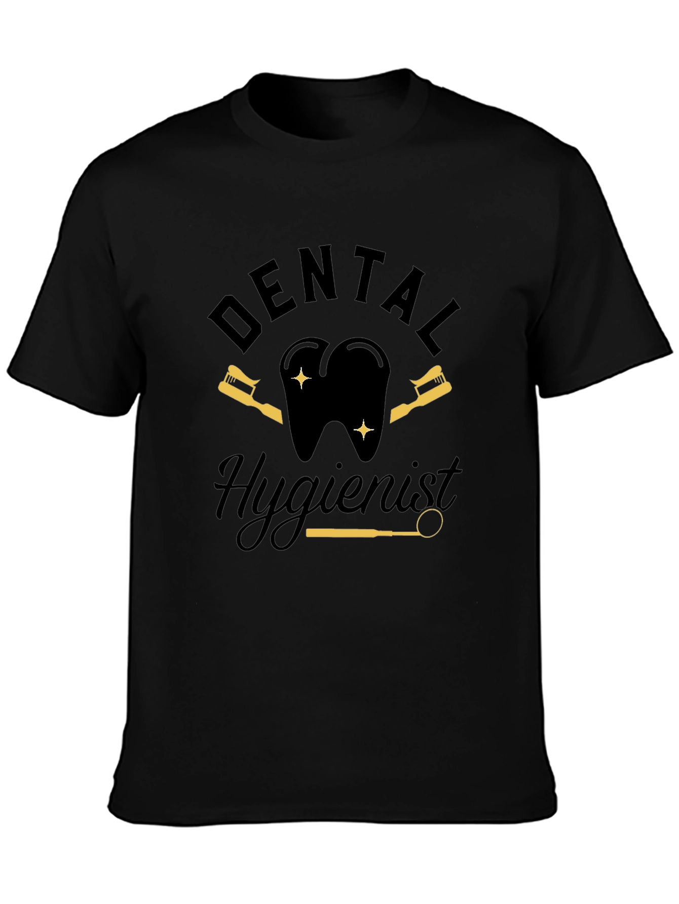 Dental Hygienist Graphic Tee - Black Cotton T-Shirt