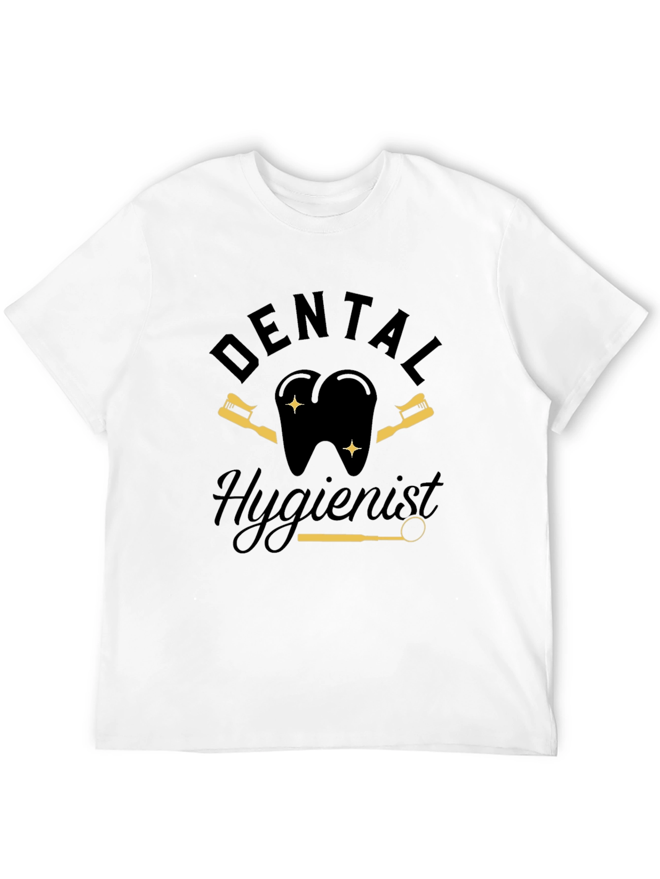 Dental Hygienist Graphic Tee - Black Cotton T-Shirt