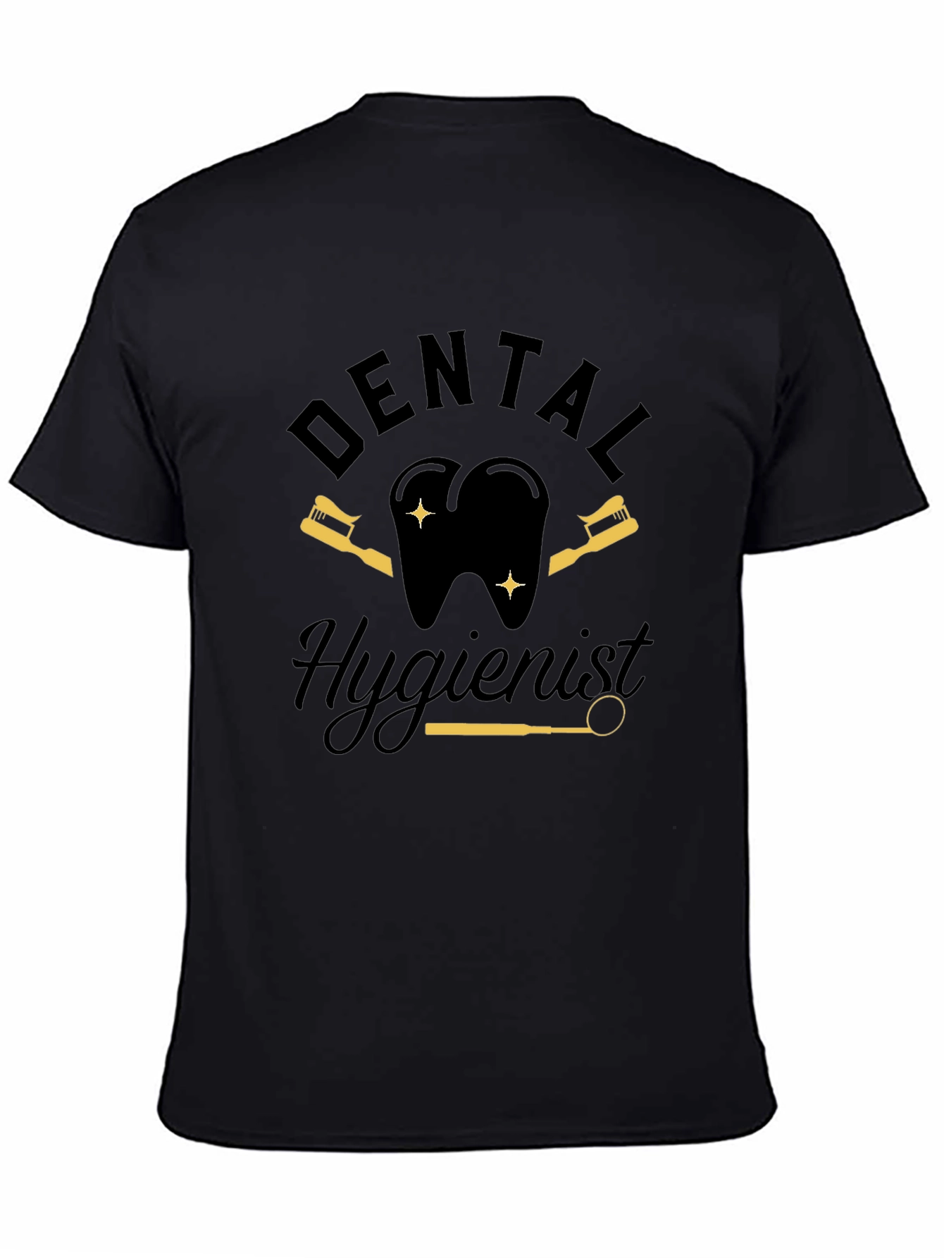 Dental Hygienist Graphic Tee - Black Cotton T-Shirt