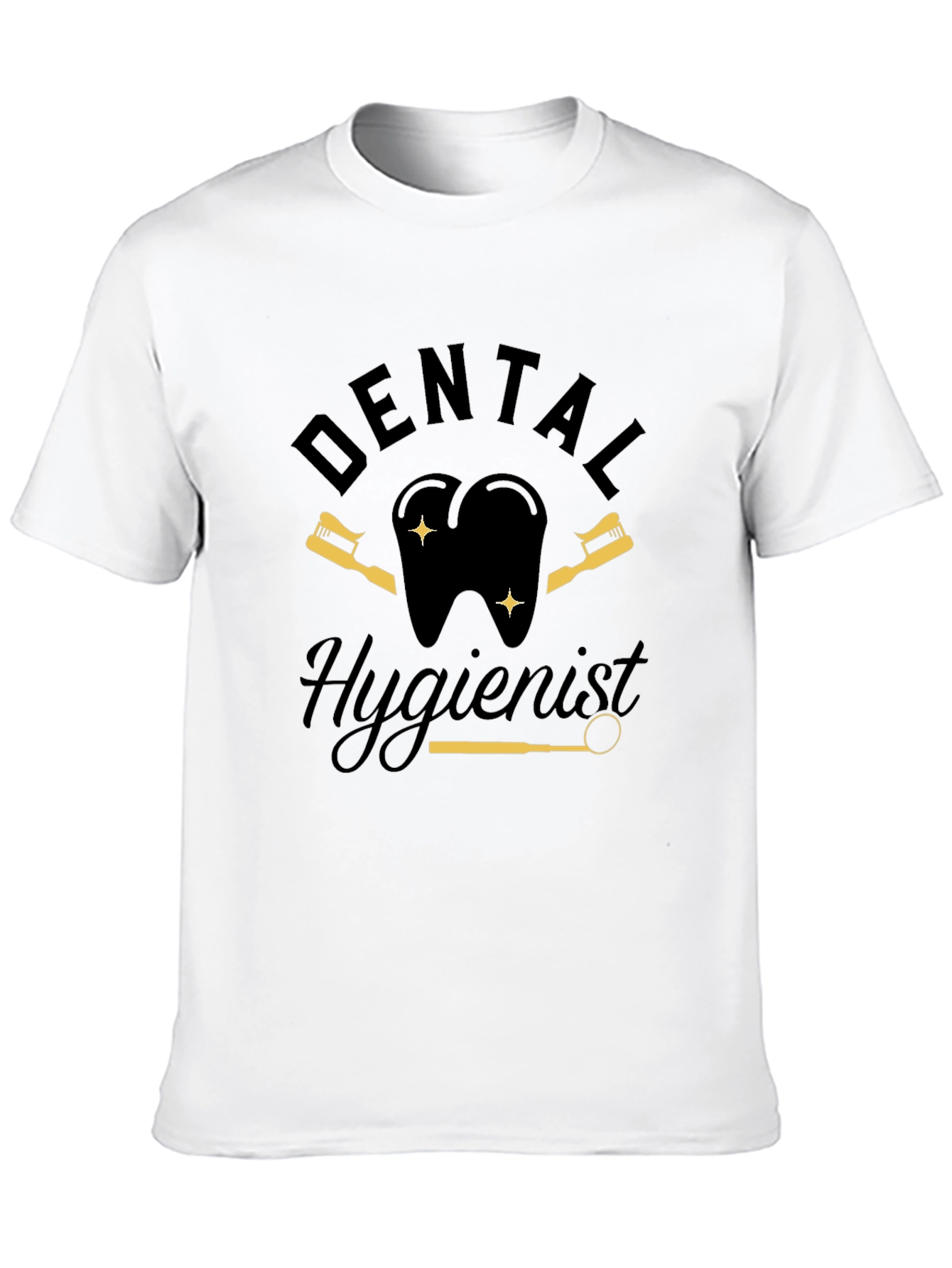 Dental Hygienist Graphic Tee - Black Cotton T-Shirt