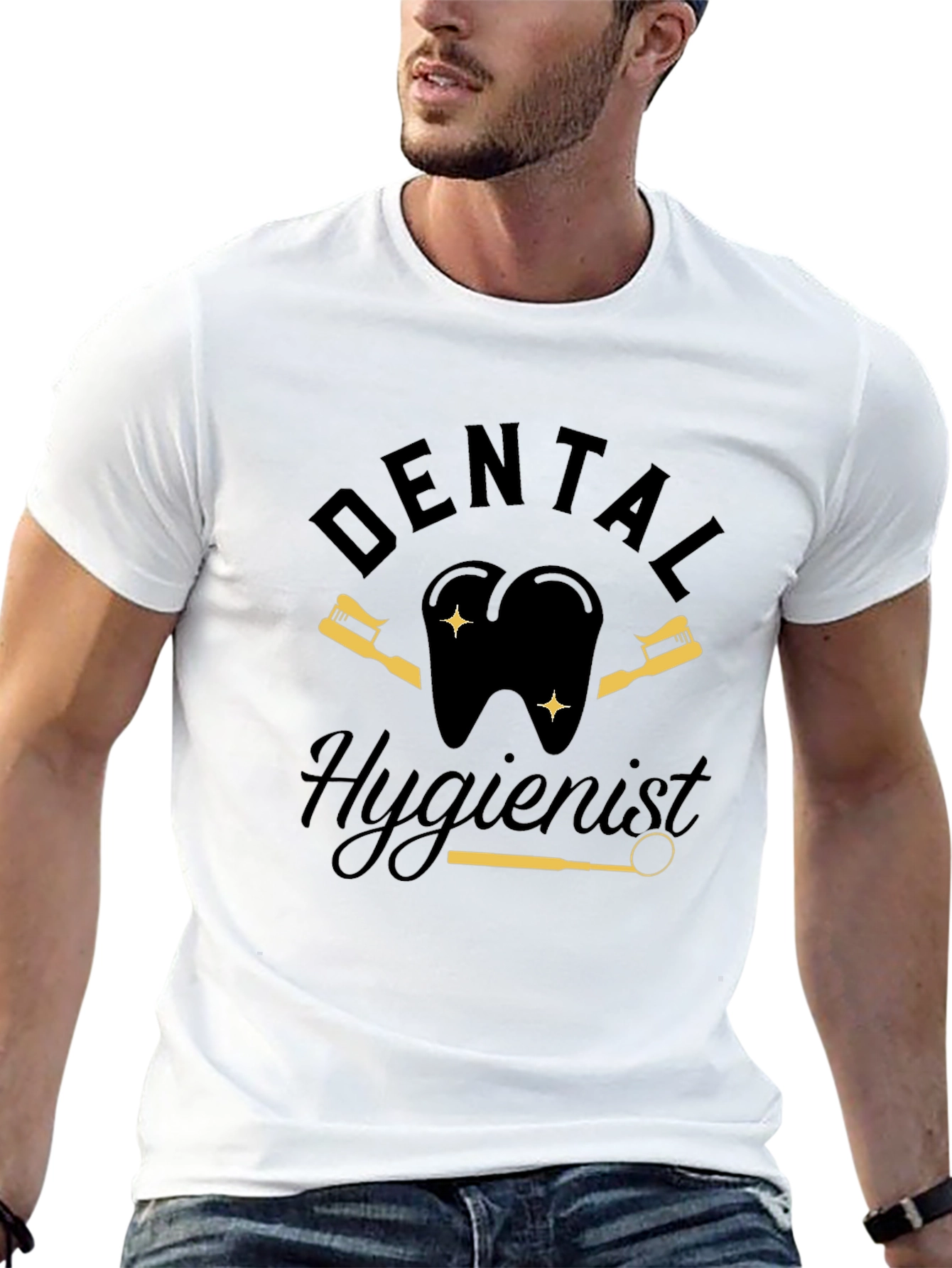 Dental Hygienist Graphic Tee - Black Cotton T-Shirt