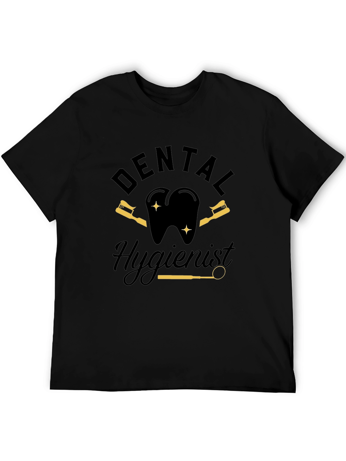 Dental Hygienist Graphic Tee - Black Cotton T-Shirt