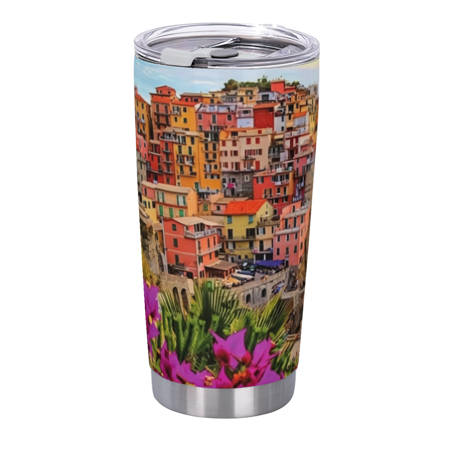 Oriental Cherry Blossom Pagoda Sunset Chinese Fantasy 20oz Art Tumbler