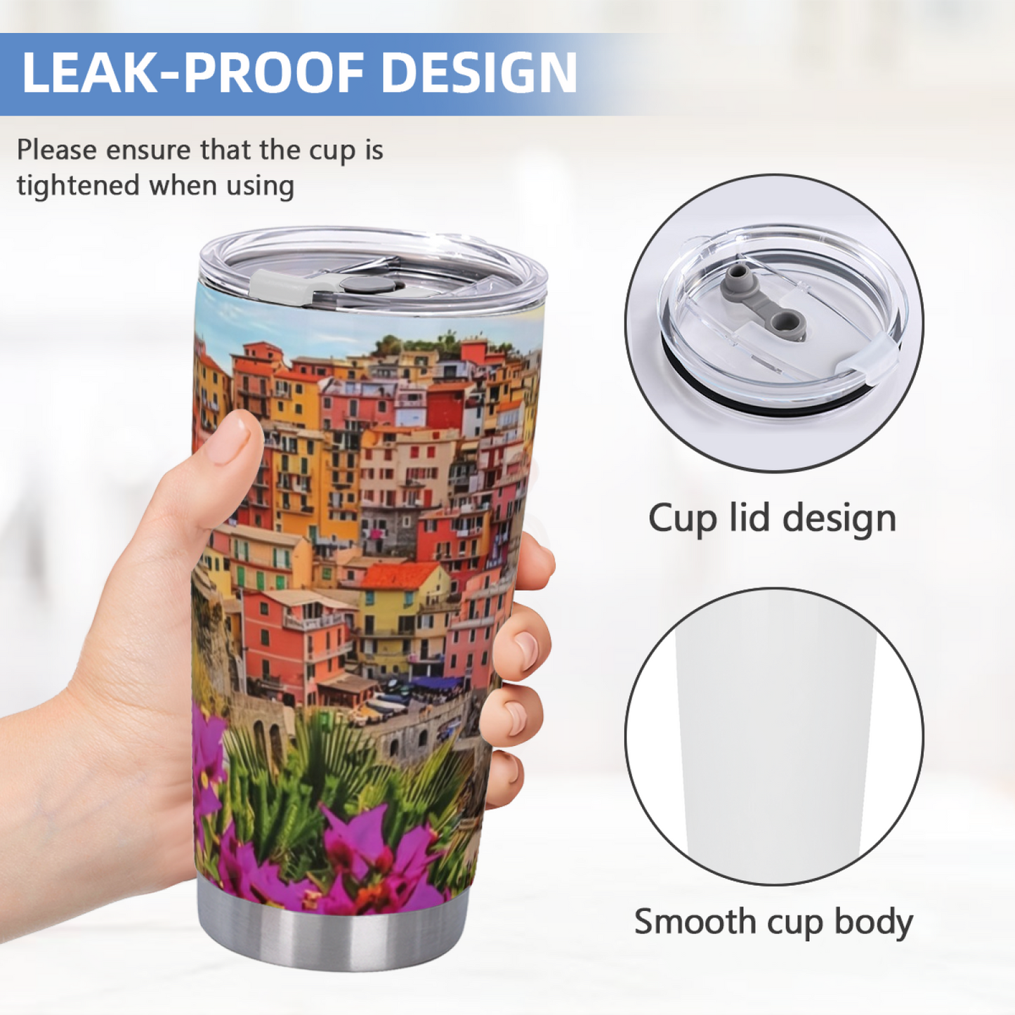 Oriental Cherry Blossom Pagoda Sunset Chinese Fantasy 20oz Art Tumbler