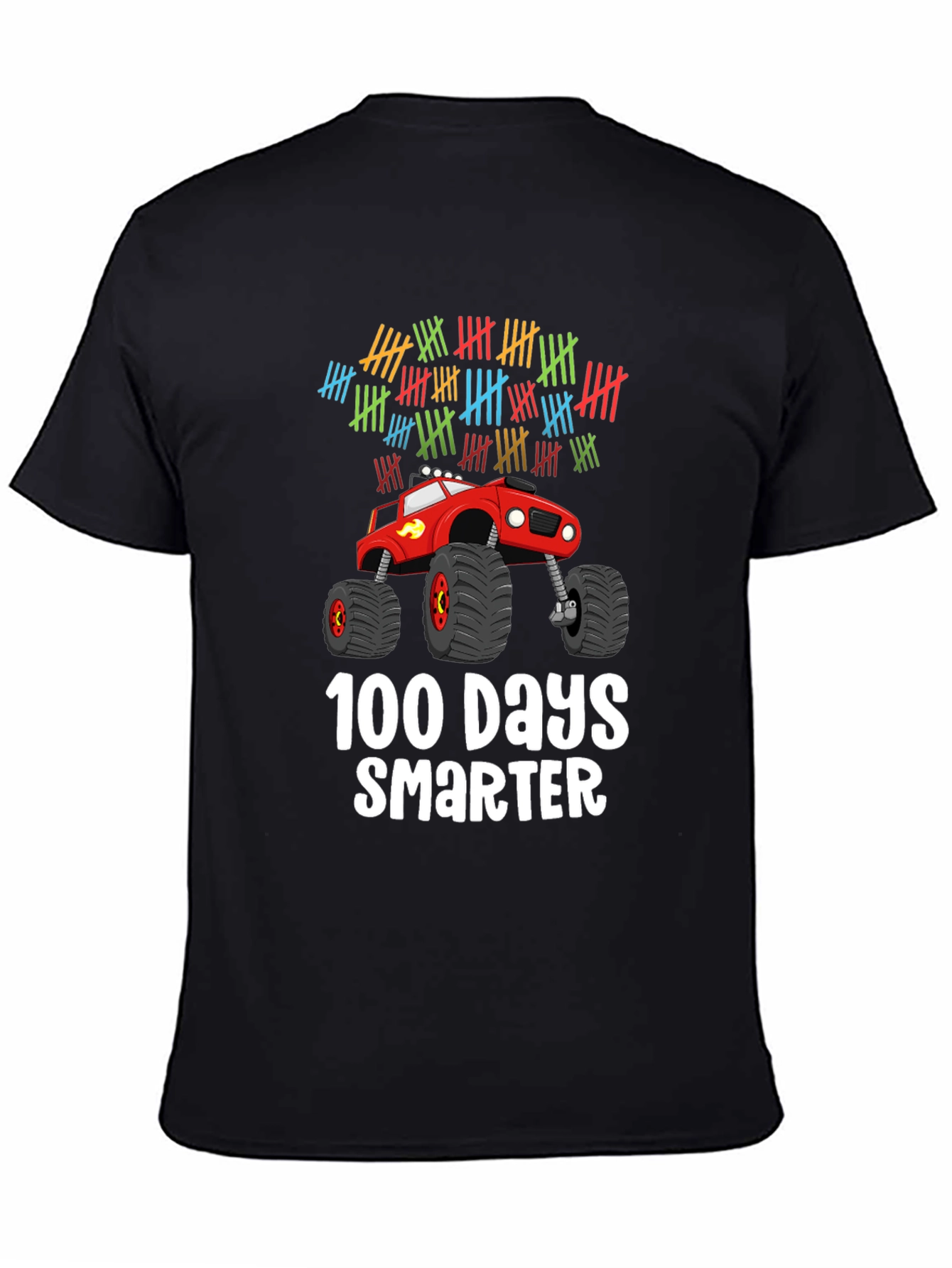 100 Days Smarter Monster Truck T-Shirt