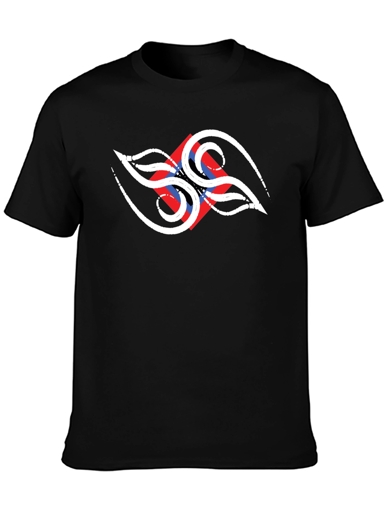 Abstract Design Black T-Shirt