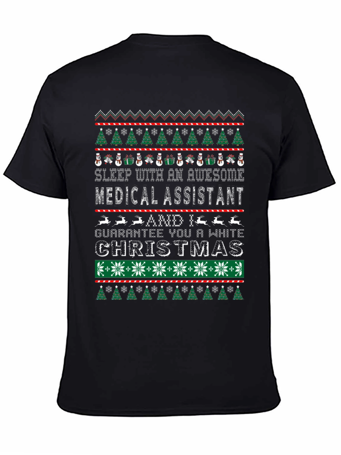 Awesome Medical Assistant White Christmas Graphic Tee