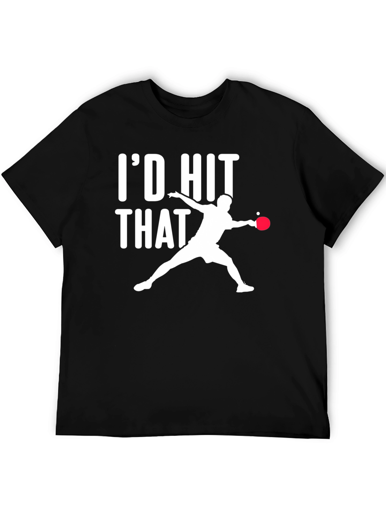 Id Hit That Table Tennis Black T-Shirt