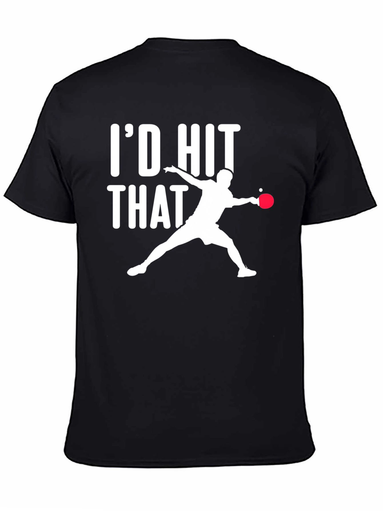 Id Hit That Table Tennis Black T-Shirt