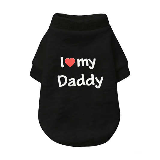 I Love My Daddy Lovely Letter Pet Warm Top