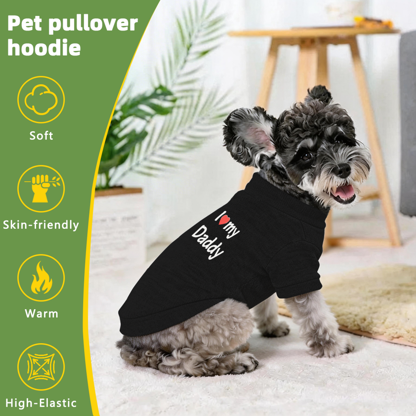 I Love My Daddy Lovely Letter Pet Warm Top