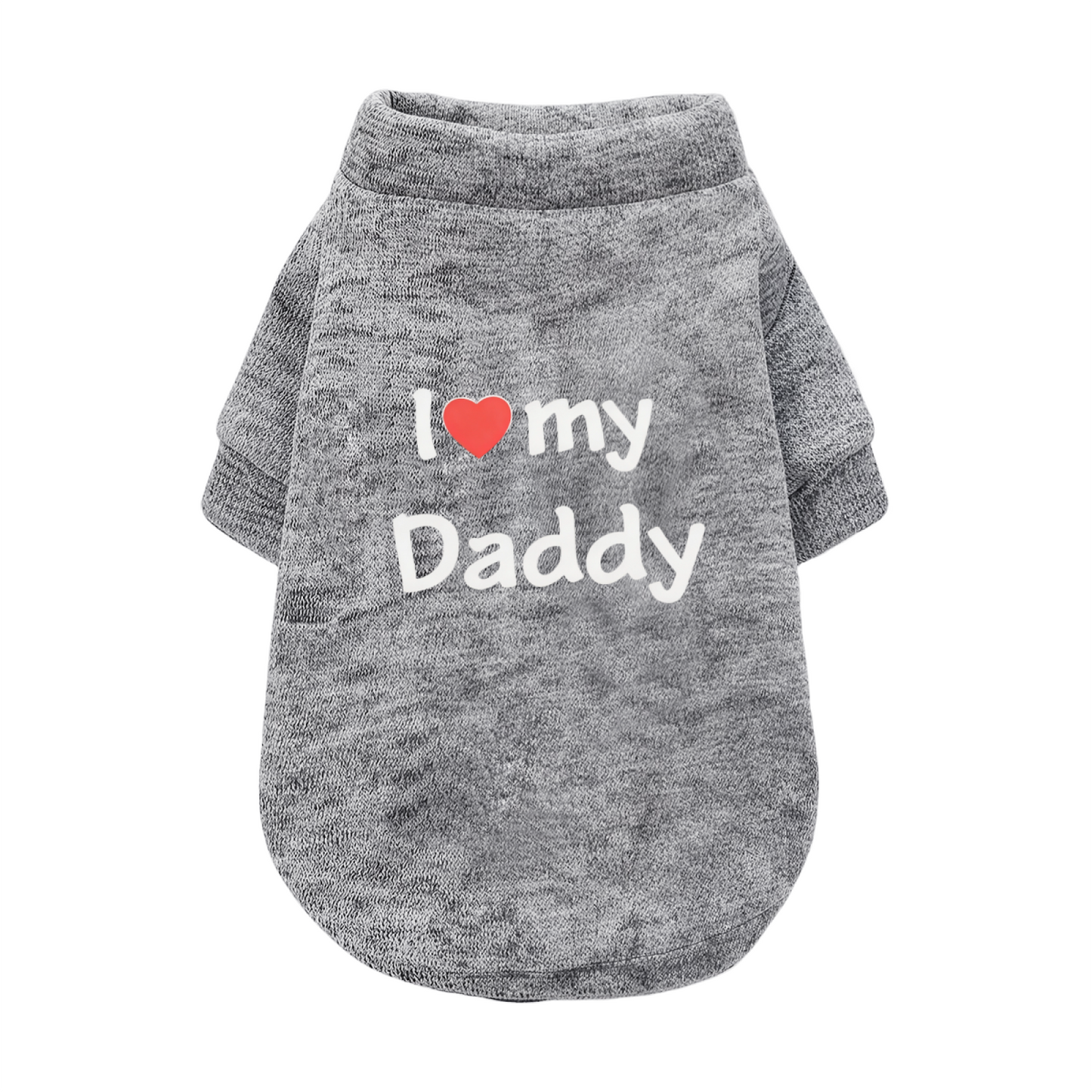 I Love My Daddy Lovely Letter Pet Warm Top
