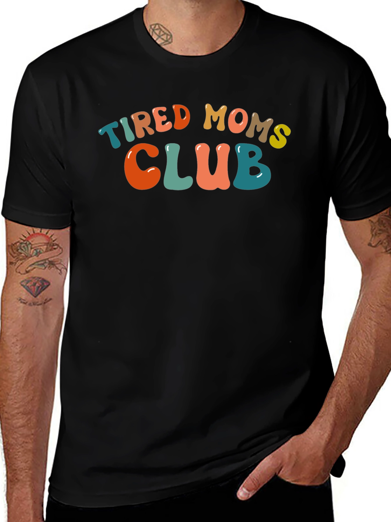 Tired Moms Club Graphic Tee - Trendy Comfort