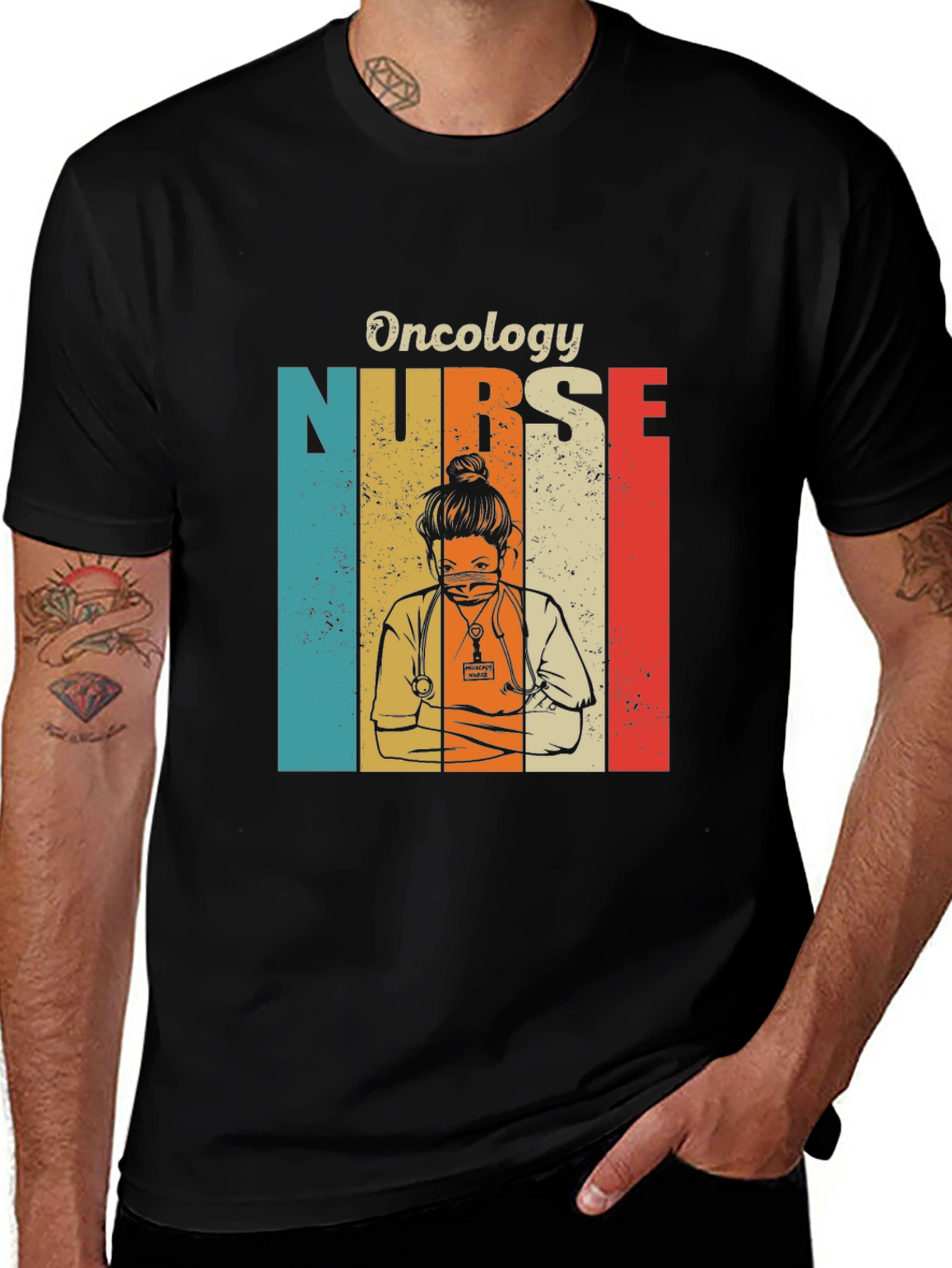 Oncology Nurse Retro T-Shirt