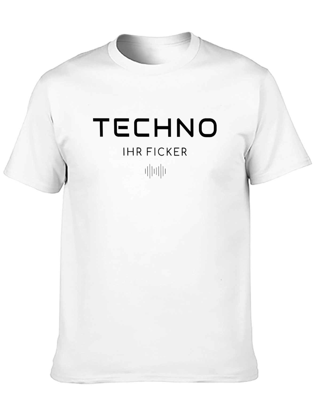 Techno Graphic Tee - Black Crew Neck