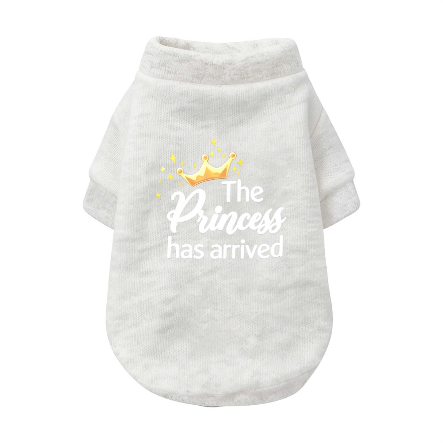 The Princess Has Arrived Cozy Dog Sweater ¨C Royal Cute Pet Outfit