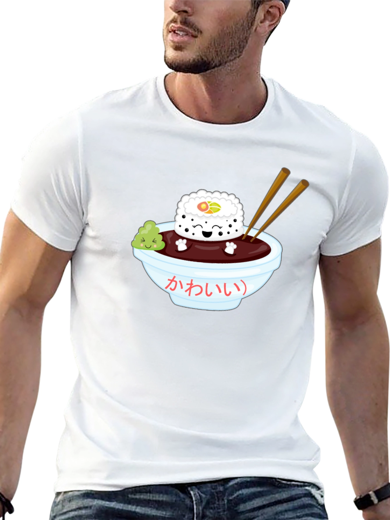 Sushi Kawaii T-Shirt - Unisex Black Tee