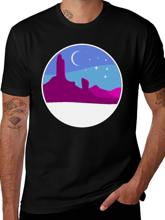 Desert Night T-Shirt - Artistic Graphic Tee