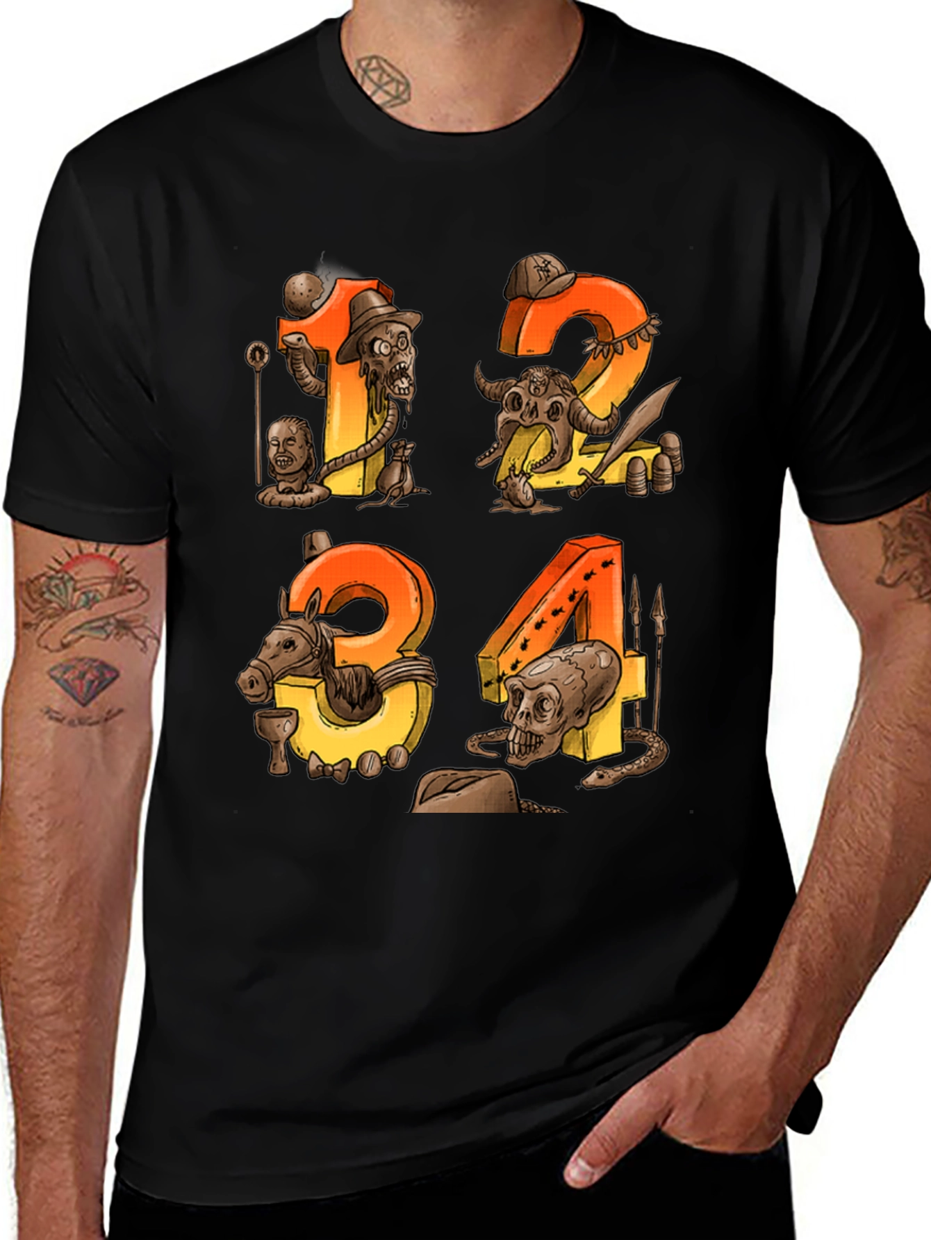 Steampunk Numbers Graphic Tee